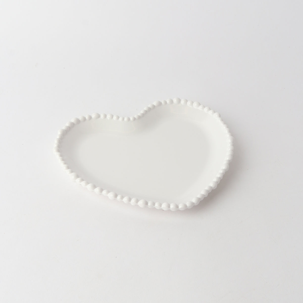Melamine Pearl Heart Plate 20cm