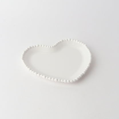 Melamine Pearl Heart Plate 20cm