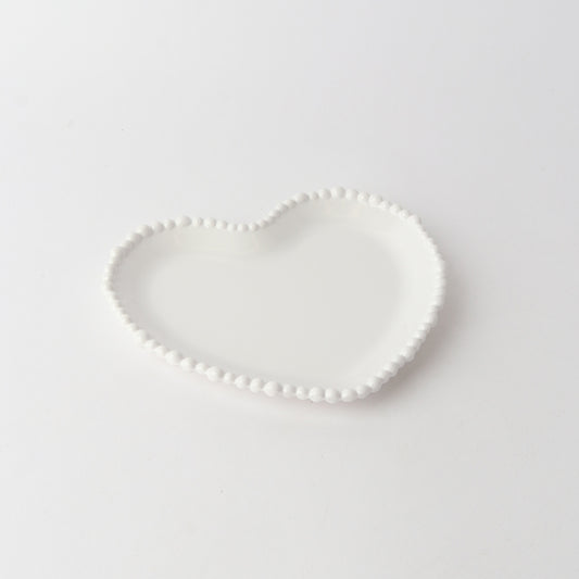 Melamine Pearl Heart Plate 20cm