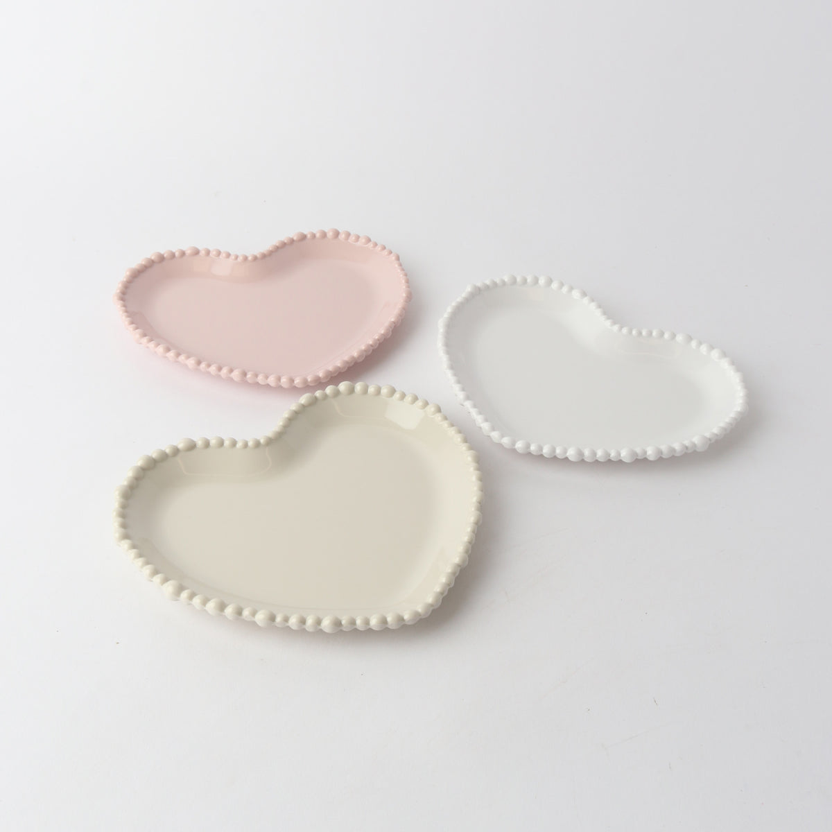Melamine Pearl Heart Plate 20cm