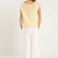 Fallow Butter Off Shoulder Sleeveless Knit Top