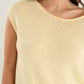 Fallow Butter Off Shoulder Sleeveless Knit Top