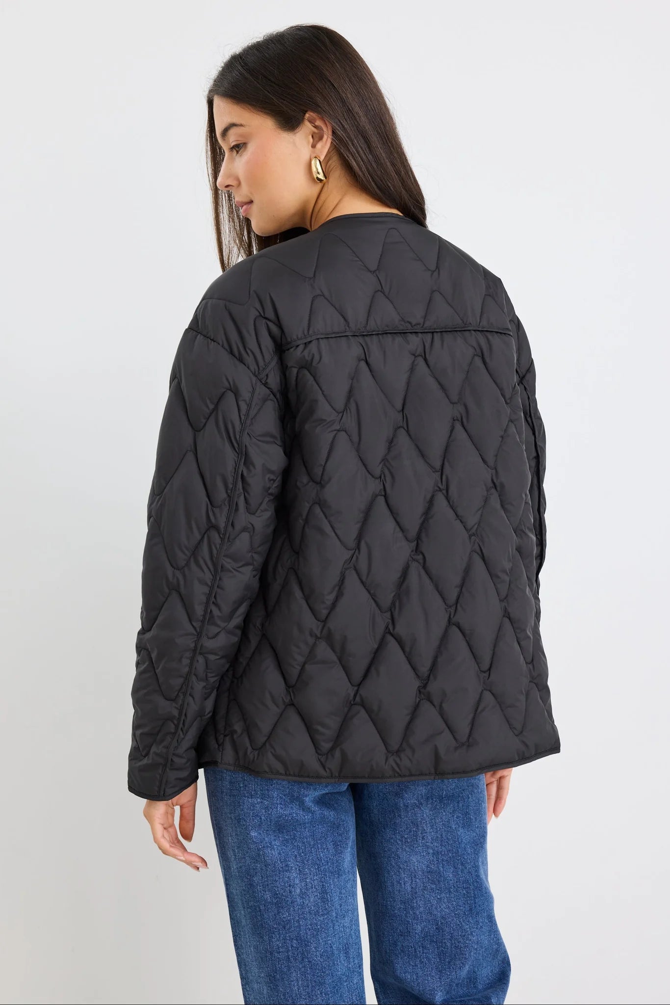 Frankly Boxy Snap Front Puffer Jacket