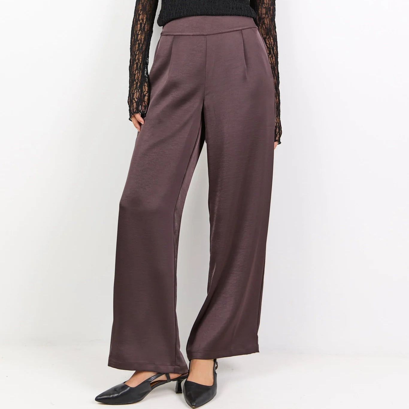 Grandeur Satin Wide Leg Pants
