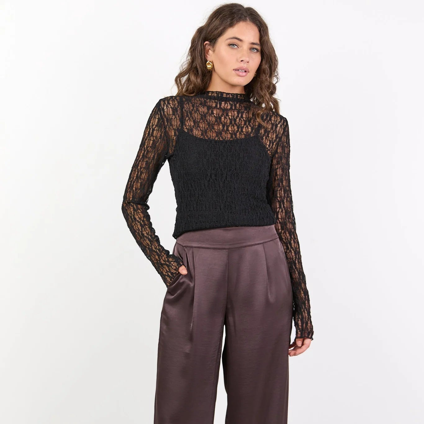 Grandeur Satin Wide Leg Pants