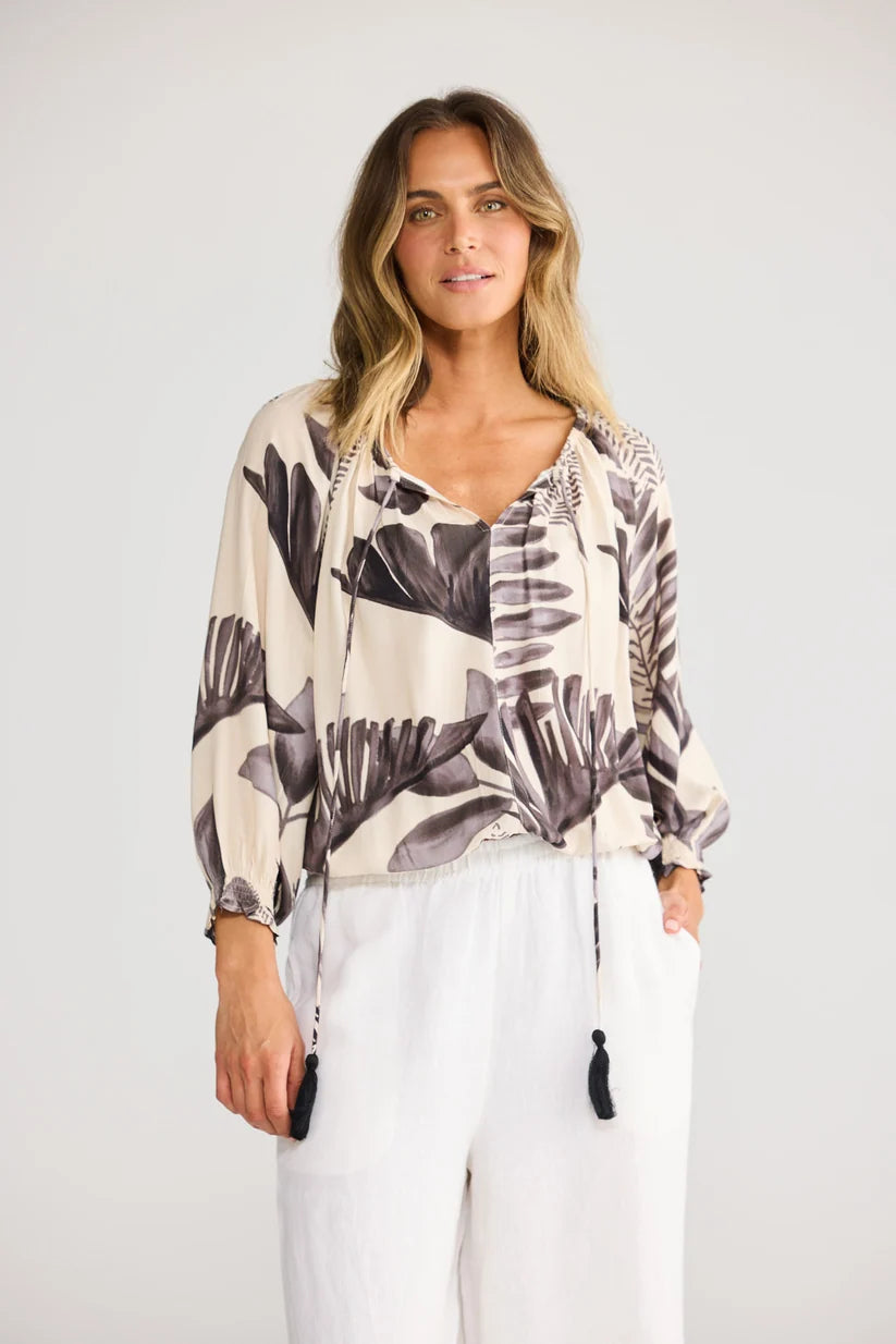 Seaside Top - Sunset Palm