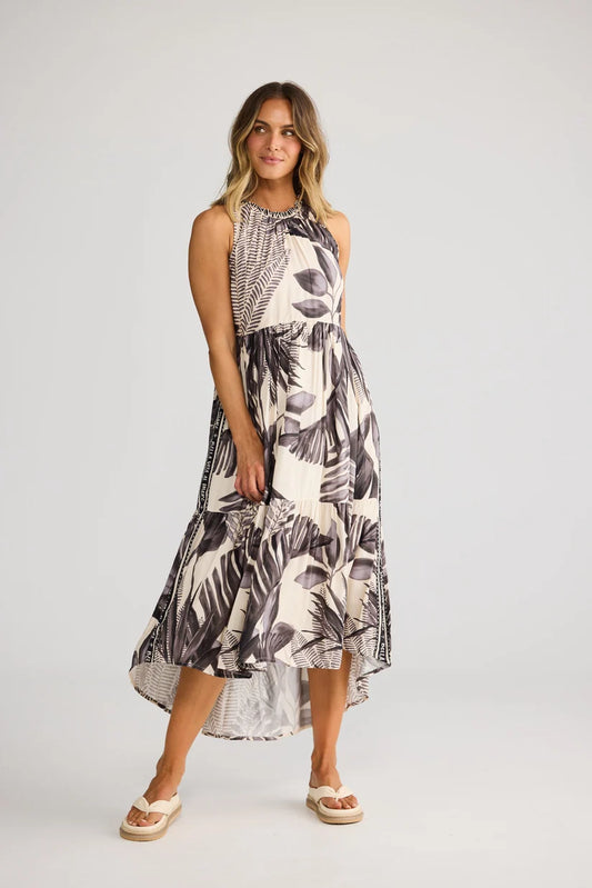 Margot Dress - Sunset Palm