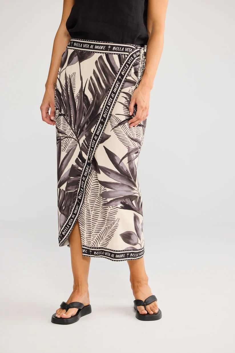 Ocean Sarong Skirt - Sunset Palm