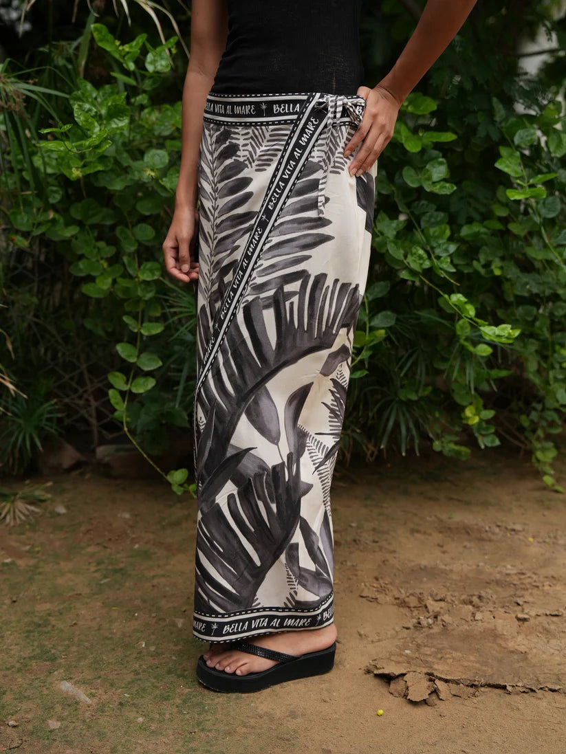 Ocean Sarong Skirt - Sunset Palm