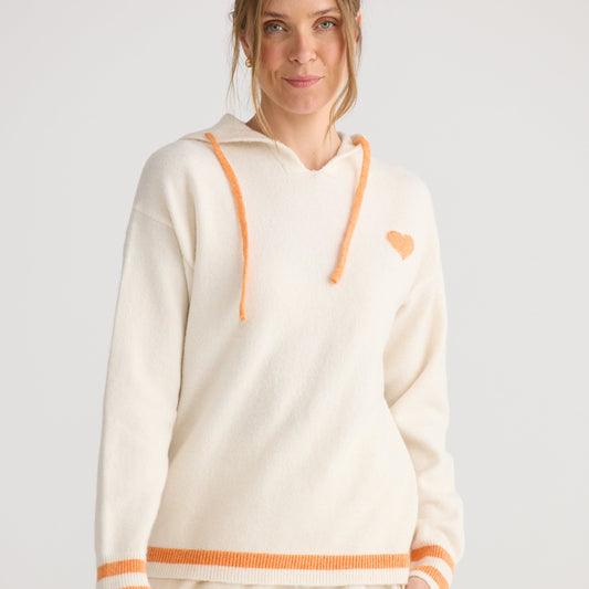 Bold Hearts Hoodie - Off White