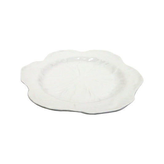 Melamine Cabbage Round Platter - White