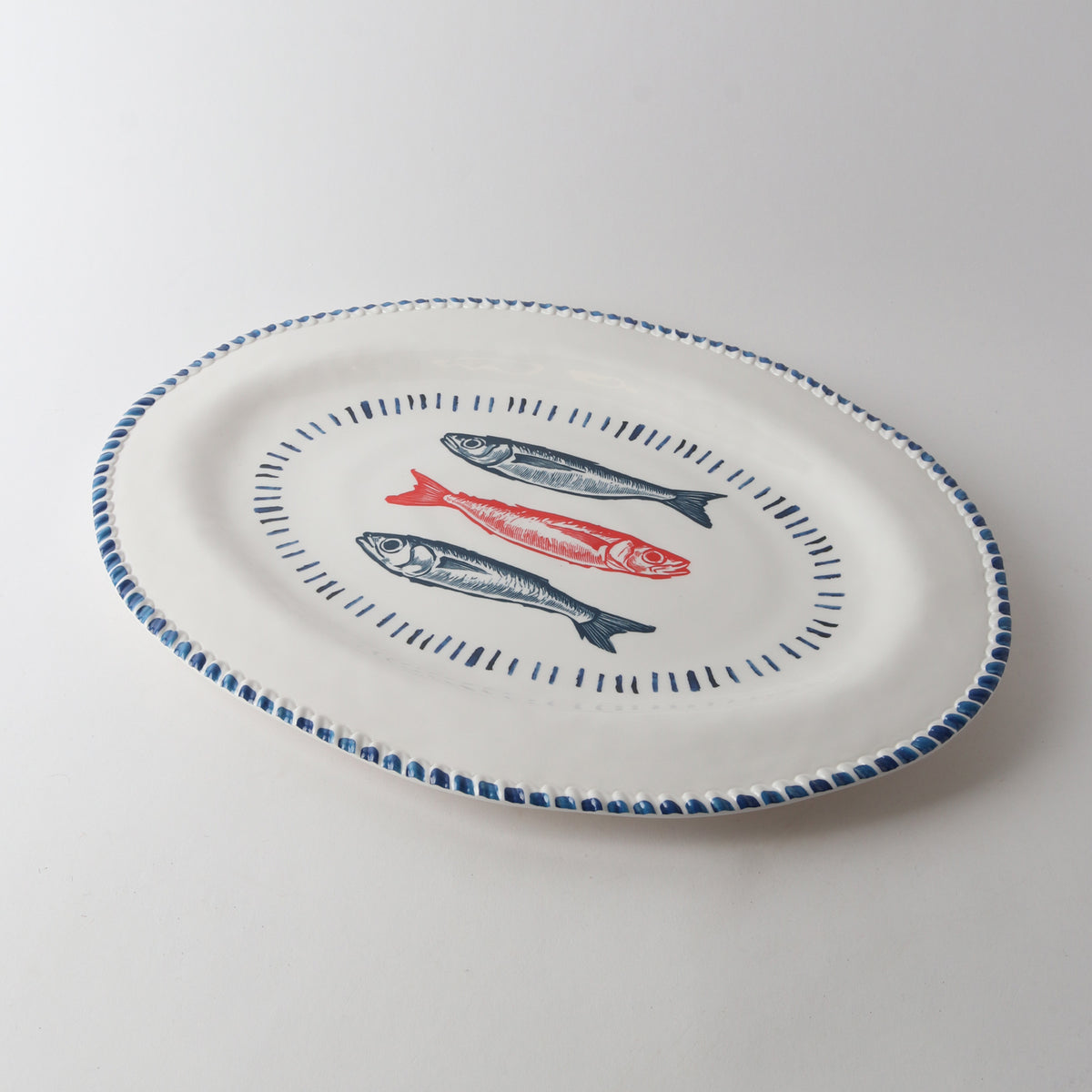 Melamine Nautical Oval Platter 48cm
