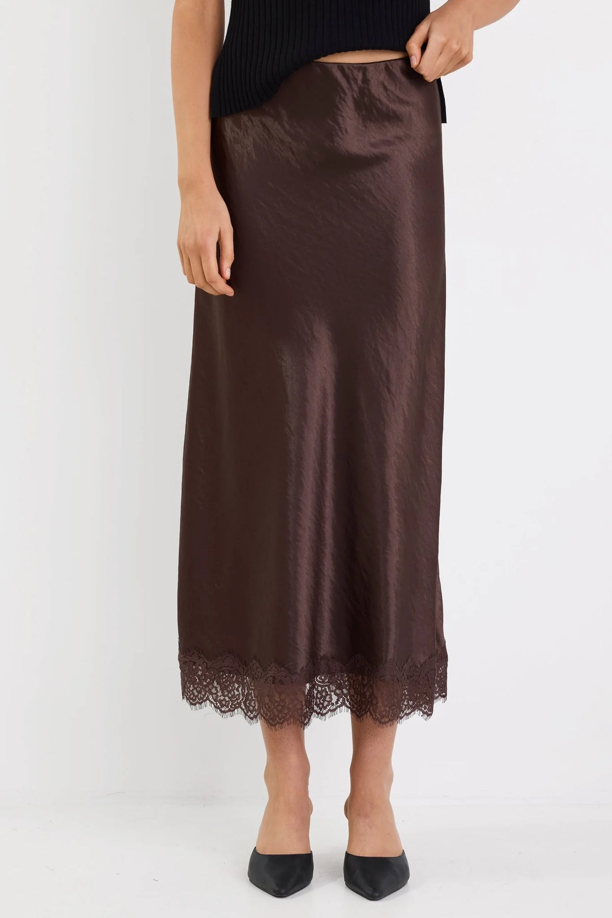 Margarita Satin Bias Maxi Skirt