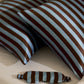 Silk Pillowcase - Ice Chocolate Stripes