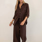 The Boyfriend Linen Shirt - Hot Chocolate