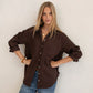 The Boyfriend Linen Shirt - Hot Chocolate
