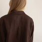 The Boyfriend Linen Shirt - Hot Chocolate