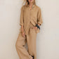 The Boyfriend Linen Shirt - Tan