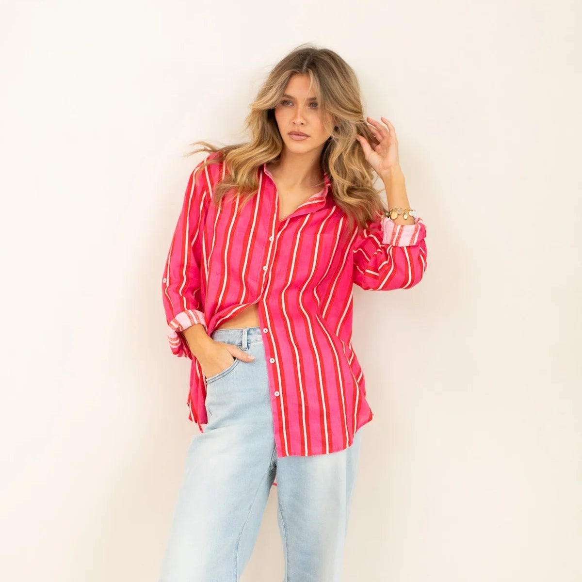 The Boyfriend Linen Shirt - MAKING ME BLUSH