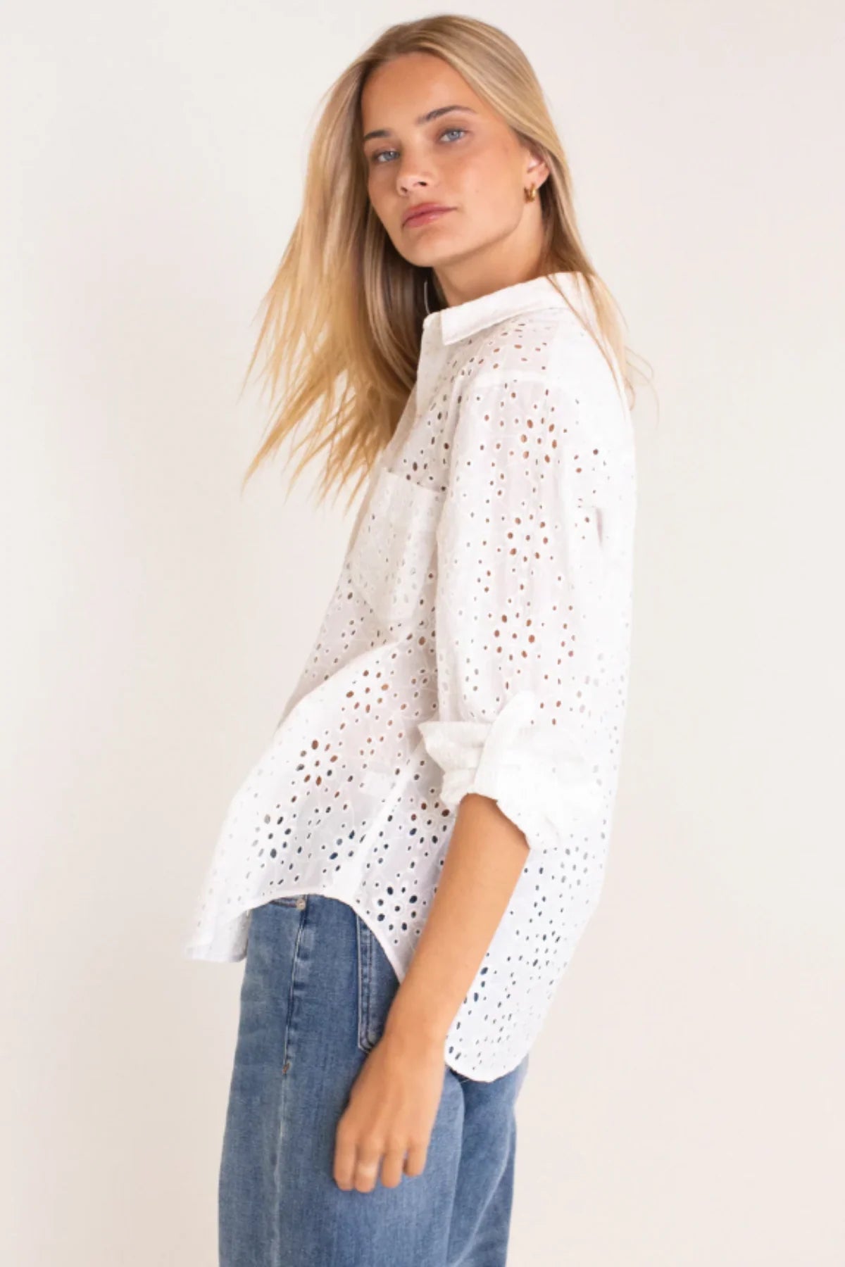 THE BRODERIE SHIRT WHITE