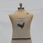 French Linen Apron Natural & Olive