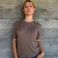 Beryl Cable Cashmere Top - Rye