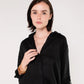 The Boyfriend Linen Shirt - Black Palm
