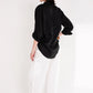 The Boyfriend Linen Shirt - Black Palm