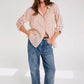The Boyfriend Linen Shirt - Honeycomb Stripe