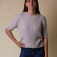 Beryl Cable Cashmere Top - Pumice
