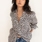 The Boyfriend Linen Shirt Leopard Print