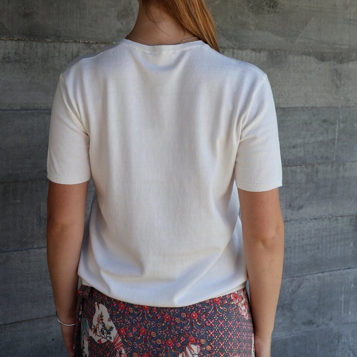 Beryl Cotton Cashmere Top - White