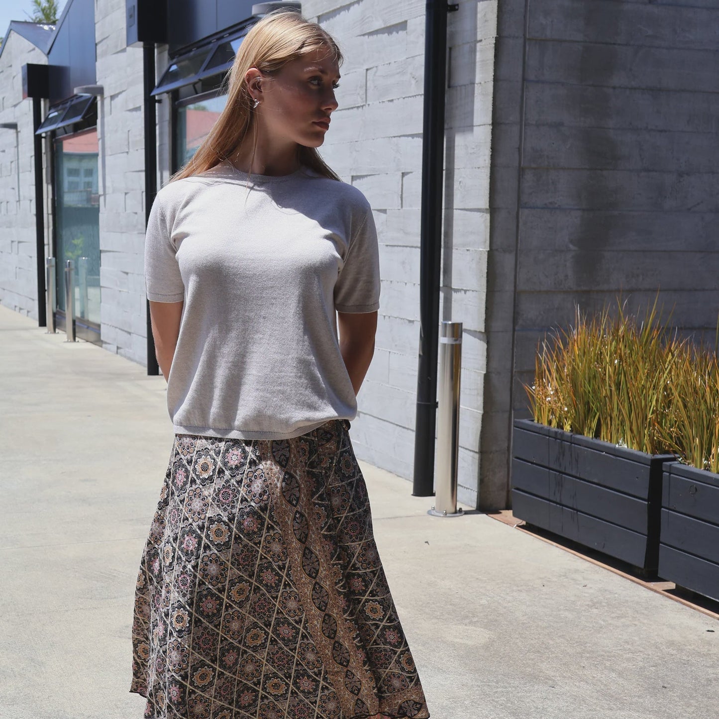 Beryl Cotton Cashmere Top - Pumice