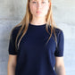 Beryl Cotton Cashmere Top - Navy