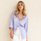 The Boyfriend Linen Shirt - Soft Mauve