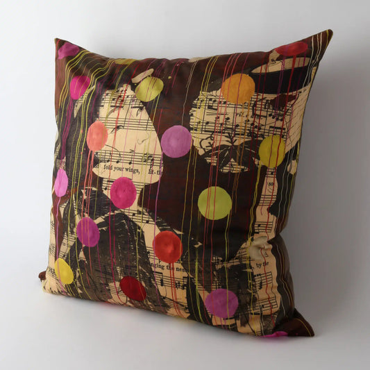 Art Cushion Velvet Musical Geisha