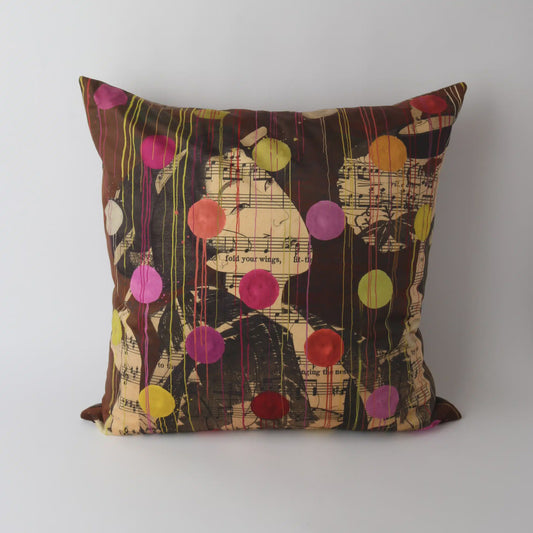 Art Cushion Velvet Musical Geisha
