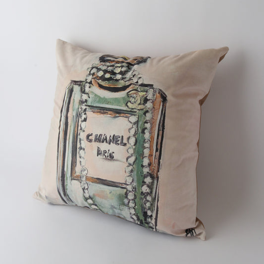 Art Cushion Velvet Chanel Pearls