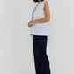 Roman Blouse - White/Navy