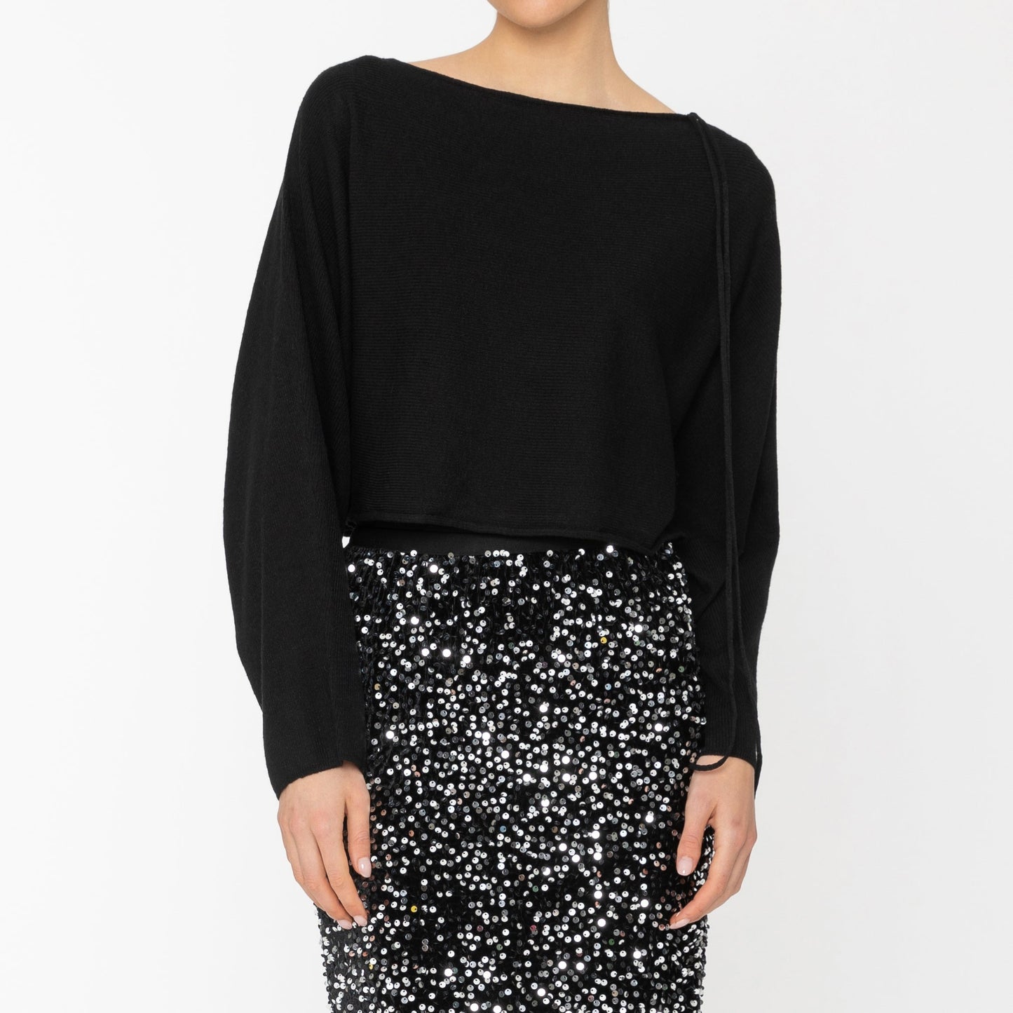 Sequin Skirt Black