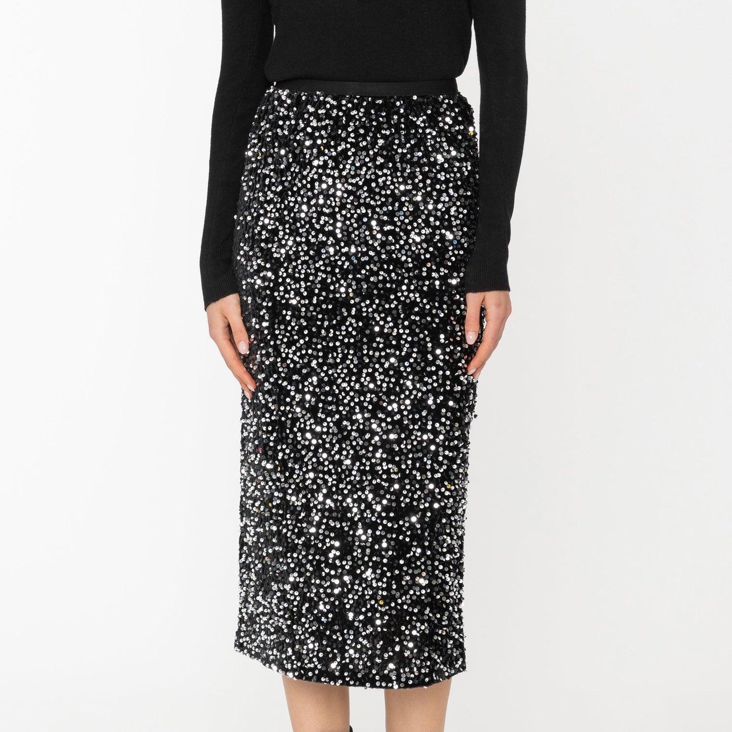 Sequin Skirt Black
