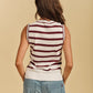 LAYLA STRIPE KNIT TANK - PINOT