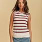 LAYLA STRIPE KNIT TANK - PINOT