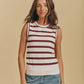 LAYLA STRIPE KNIT TANK - PINOT