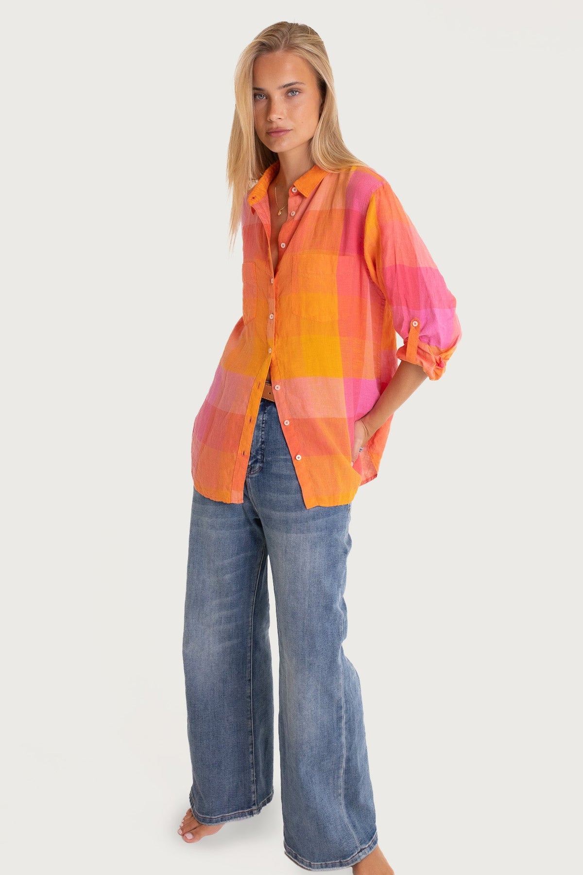 The Boyfriend Linen Shirt - Lets Hang Out