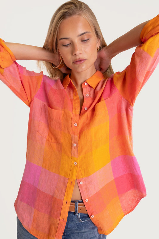 The Boyfriend Linen Shirt - Lets Hang Out