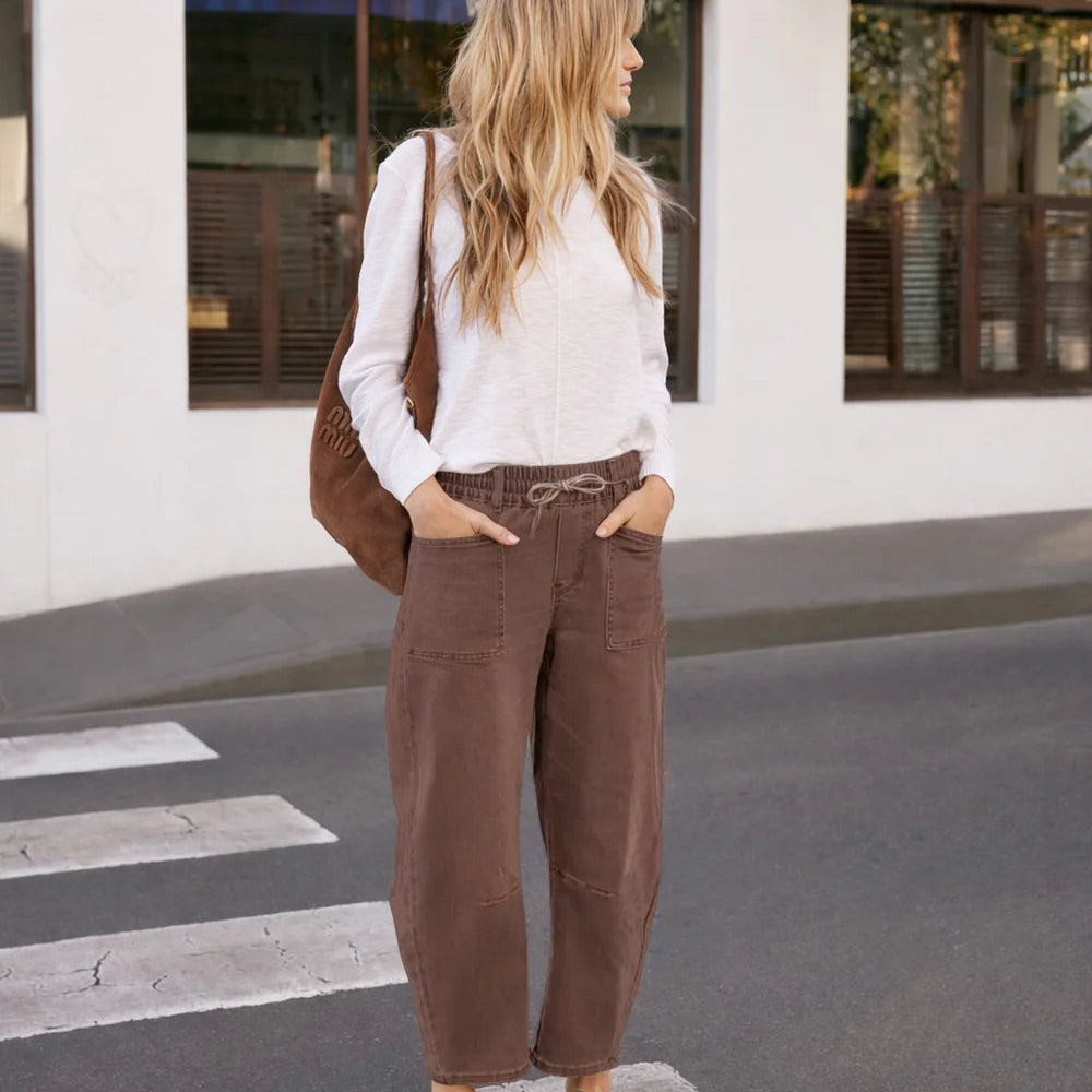 Leo Barrel Jeans - Chocolate