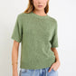 Loveable Sage Tape Yarn Knit Tee