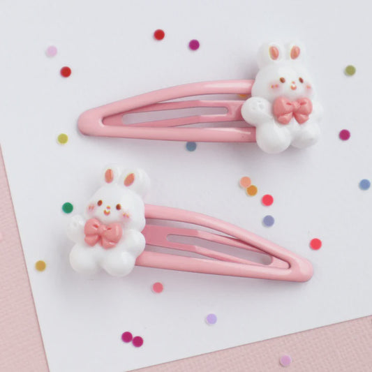 Bunny Bow Hair Clips