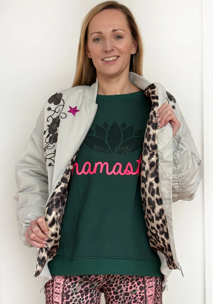 Heart Oversized Bomber Jacket